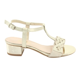 Sandalias para mujer Gamis 3936 beige / dorado oro