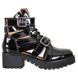Seastar Botas de moda lacadas negro