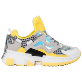 Seastar Zapatillas elegantes con efecto holo multicolor amarillo