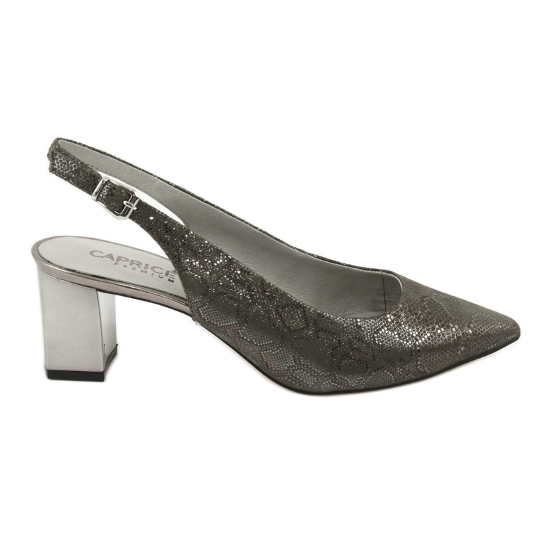 Caprice 29605 Sandalias para mujeres en el pilar, gris brillante