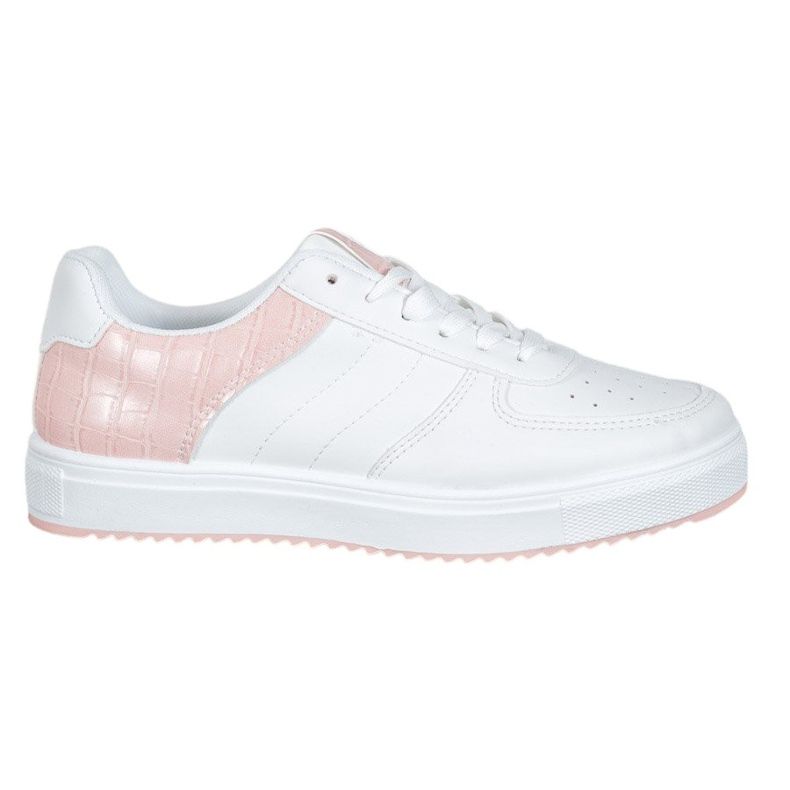 SHELOVET Zapatos con estilo en la plataforma blanco rosado SHELOVET Zapatos con estilo en la plataforma blanco rosado