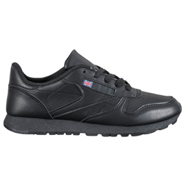 SHELOVET Zapatos atados en cuero ecológico negro