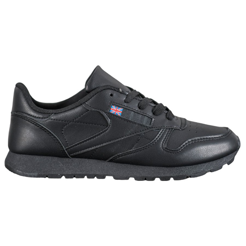 SHELOVET Zapatos atados en cuero ecológico negro