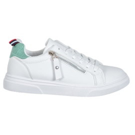 SHELOVET Calzado deportivo con cremallera decorativa blanco
