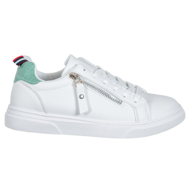 SHELOVET Calzado deportivo con cremallera decorativa blanco