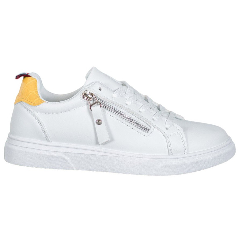 SHELOVET Calzado deportivo con cremallera decorativa blanco