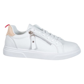 SHELOVET Calzado deportivo con cremallera decorativa blanco