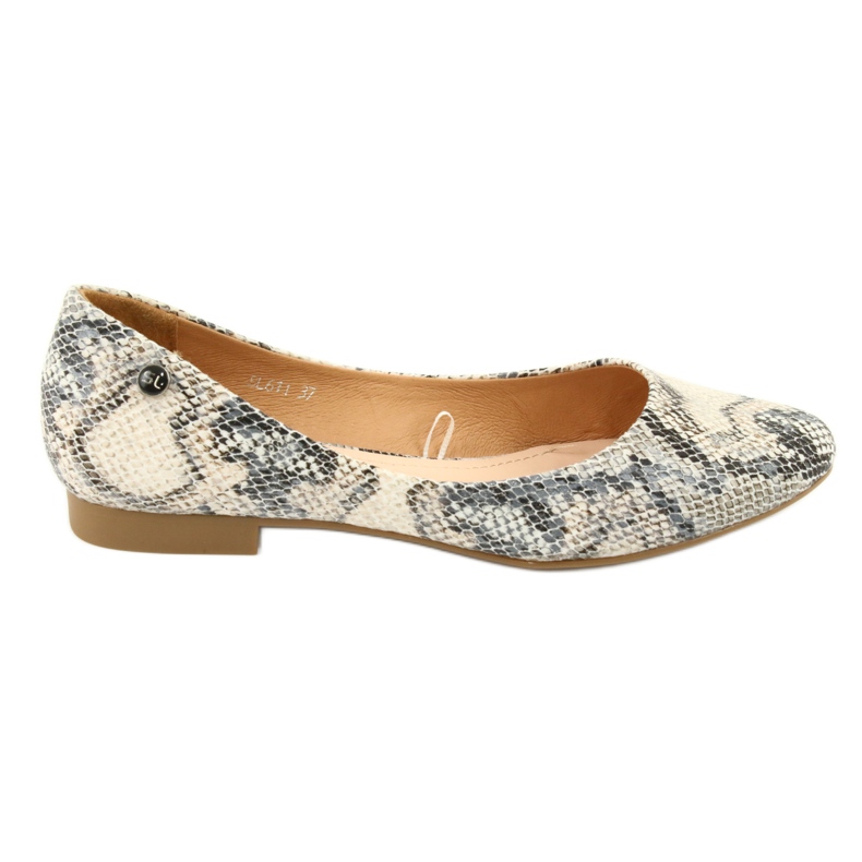 Bailarinas con estampado animal Sergio Leone BL611 marrón gris