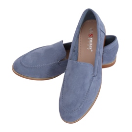 Azul Mocasines de mujer T359P Azul
