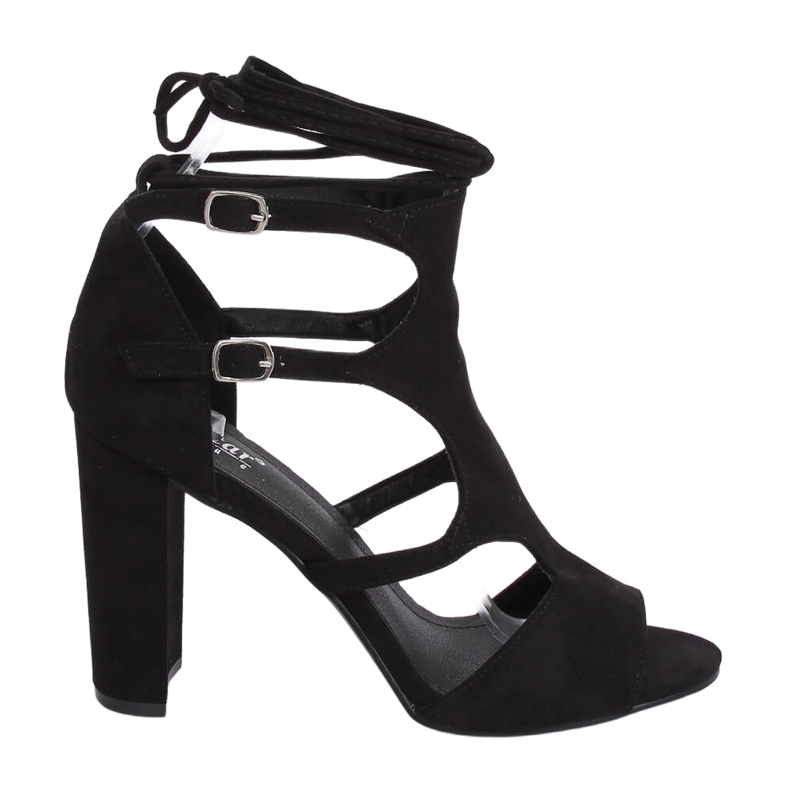 Sandalias negras de tacón NS111P Black negro