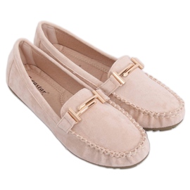 Mocasines de mujer beige ZA01P Beige