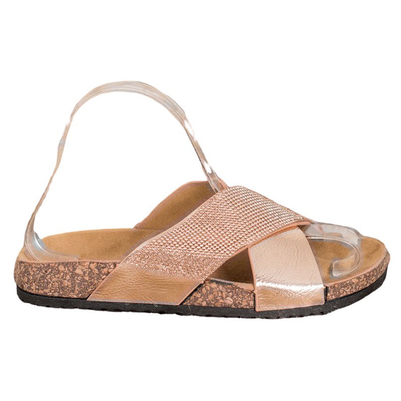 SHELOVET Pantuflas doradas clásicas dorado