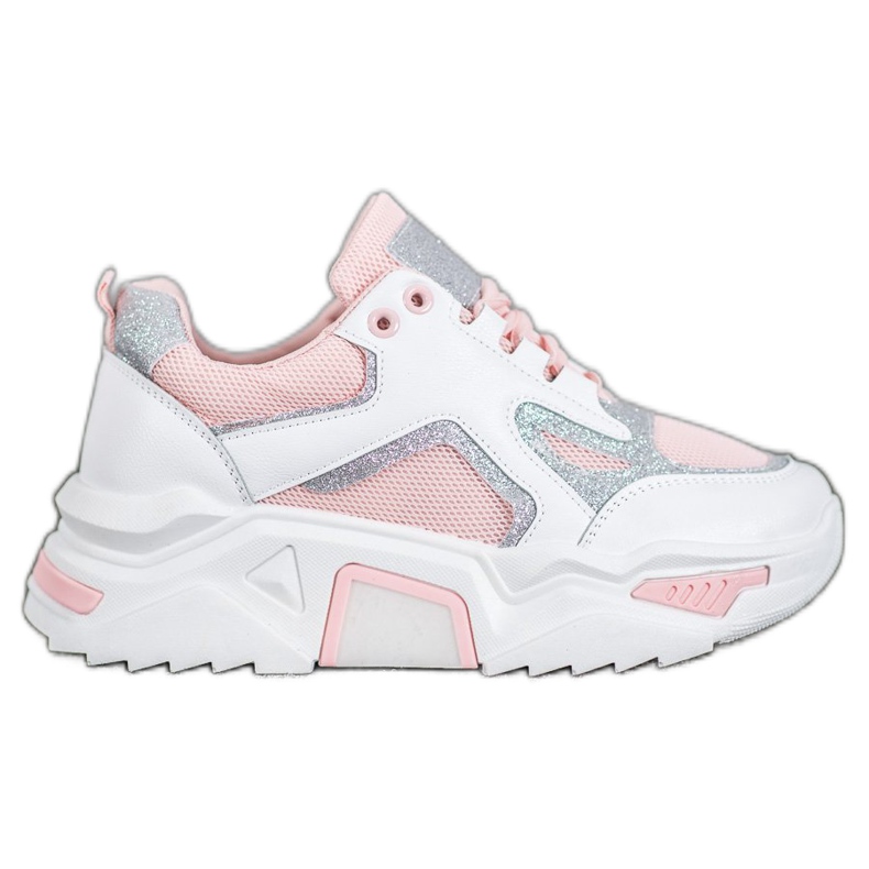 Seastar Zapatillas de moda con purpurina blanco rosado