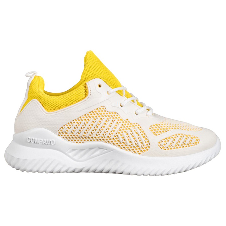 SHELOVET Zapatillas clásicas con malla blanco amarillo