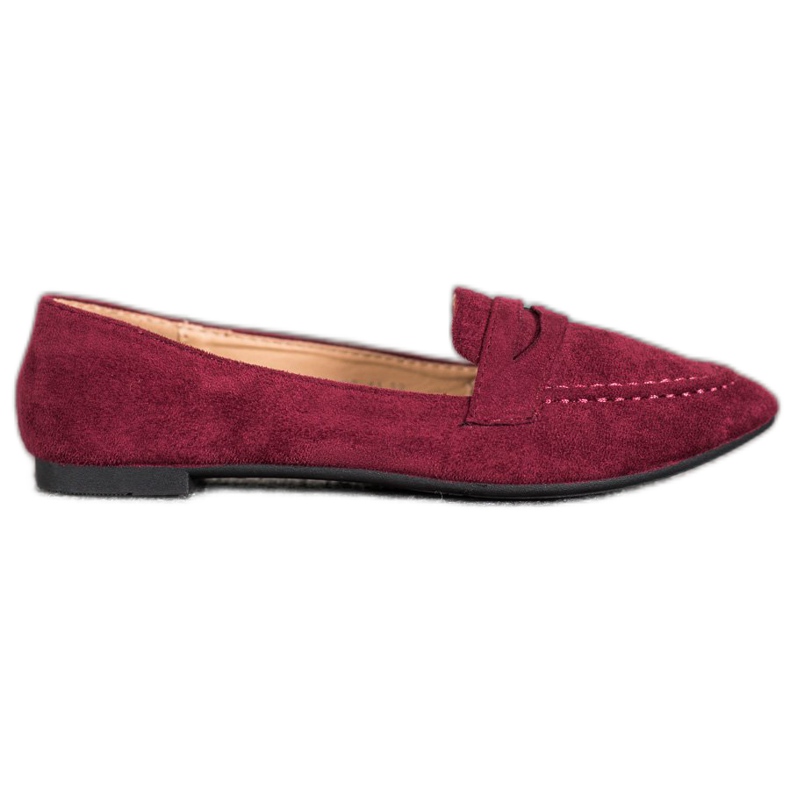 Best Shoes Mocasines de ante en Spitz rojo Best Shoes Mocasines de ante en Spitz rojo