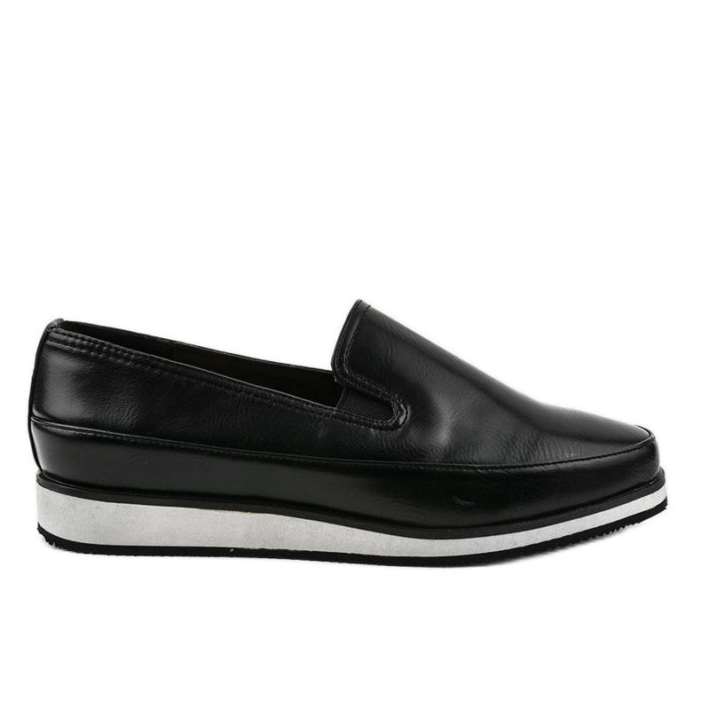 Zapato cuña baja negro mate 5388-2