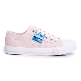 Zapatillas de mujer rosa caladas Big StarFF274033