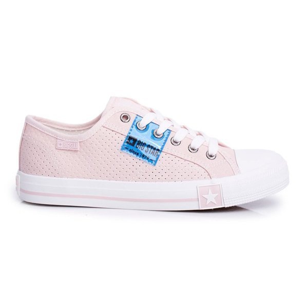 Zapatillas de mujer rosa caladas Big StarFF274033 rosado