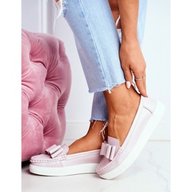 S.Barski Mocasines mujer piel rosa LR92036