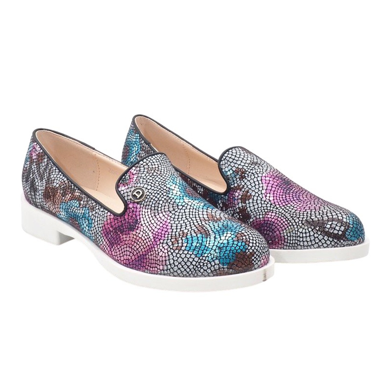 Zapatos de jazz clásicos negros florales ZQ630-1 multicolor