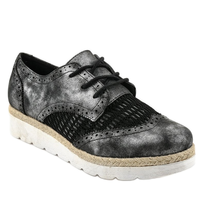 Zapato cuña negro S17