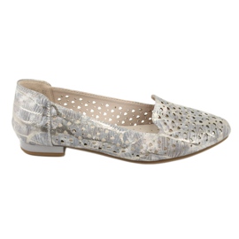 Lordsy bailarinas lavanda / oro Daszyński SA151 rosa gris amarillo