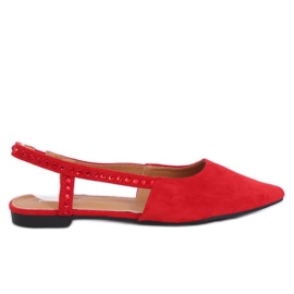 Bailarinas rojas con tacones abiertos YJ335 Rojo