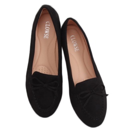 Mocasines negros de mujer 9F127 Negro