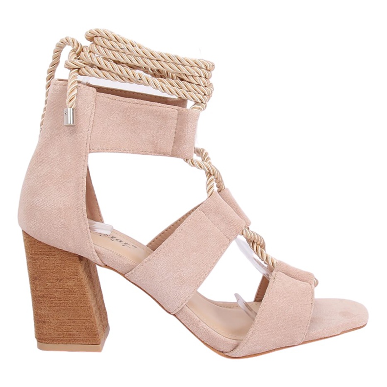 Sandalias de tacón beige LL-229P Beige