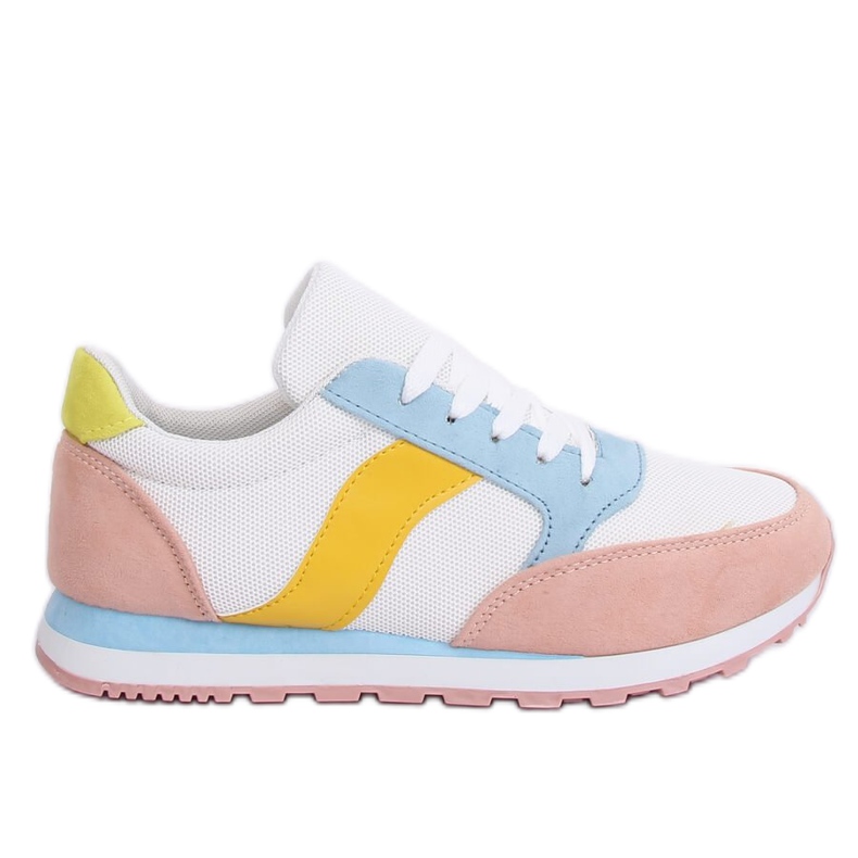 Zapatillas deportivas multicolor BL191P Blanco azul rosado amarillo Zapatillas deportivas multicolor BL191P Blanco azul rosado amarillo