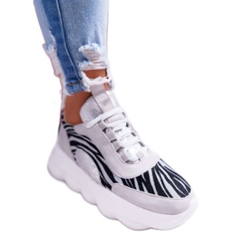 Zapatos Deportivos Mujer Lu Boo Suela Gruesa Gris ¡Pruébalo!