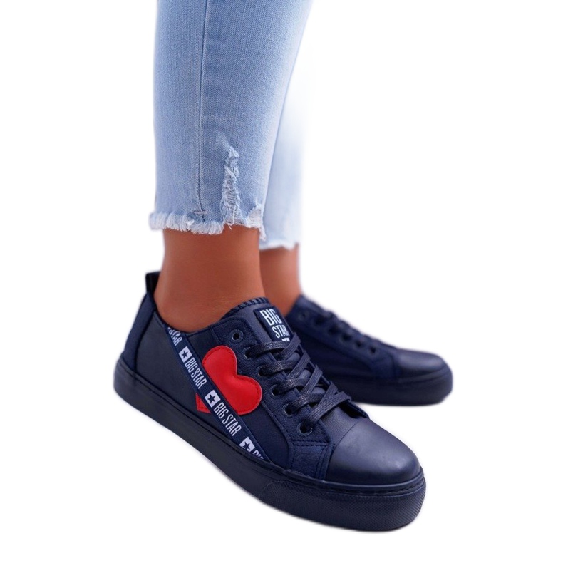 Zapatillas azul marino con el Corazón Big Star EE274258