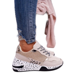 SEA Zapatillas deportivas de mujer beige BL182 marrón multicolor