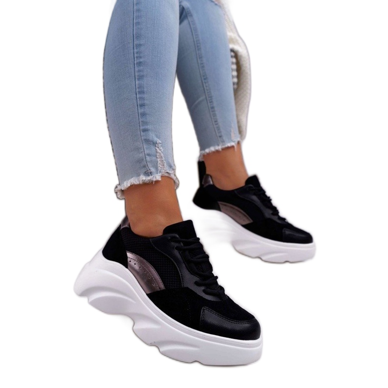 SEA Zapatillas deportivas de mujer negras NH-31 negro