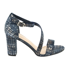 Sandalias gladiadoras Sergio Leone SK870 azul marino