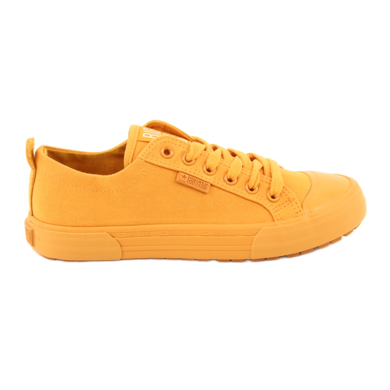 Zapatillas amarillas Big Star FF274A086 atadas amarillo