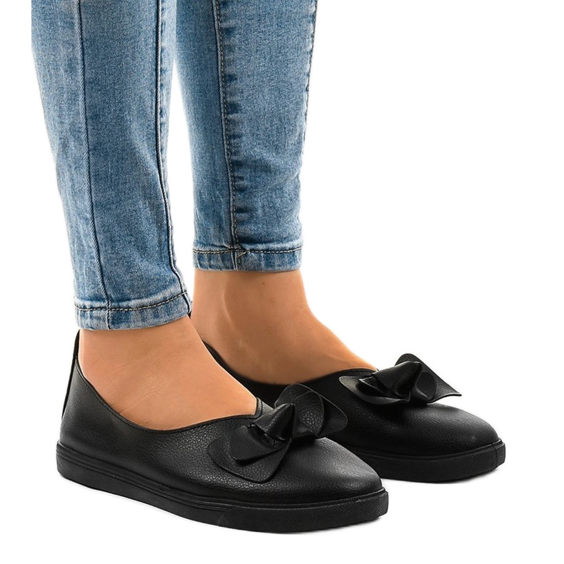 Zapatillas negras sin cordones 8895-1 negro Zapatillas negras sin cordones 8895-1 negro