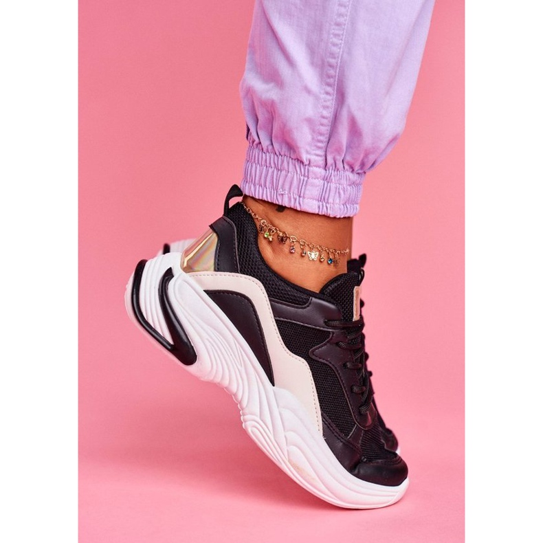 SEA Zapatilla deportiva mujer negra BL205 blanco negro multicolor