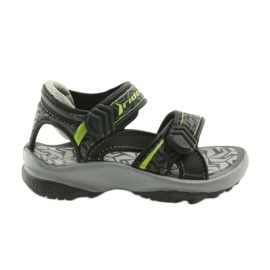Rider Sandalias negras y grises del jinete al agua 80608 para velcro negro