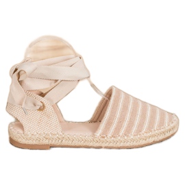 Small Swan Alpargatas Con Cinta Decorativa beige