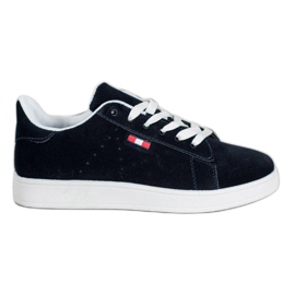 SHELOVET Zapatos cómodos de cuero ecológico azul marino SHELOVET Zapatos cómodos de cuero ecológico azul marino