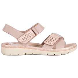 Sandalias Velcro VINCEZA rosa