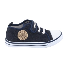 Zapatillas de deporte con una inserción de cuero Atletico BSM029 marina Zapatillas de deporte con una inserción de cuero Atletico BSM029 marina