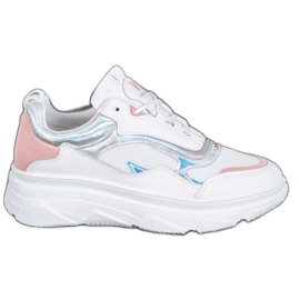 SHELOVET Zapatillas blancas de moda blanco multicolor