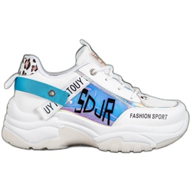 SHELOVET Zapatillas deportivas de moda blanco multicolor