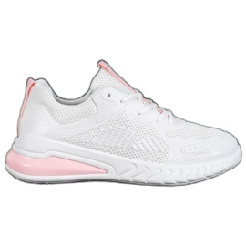 Ideal Shoes Zapatos atados con malla blanco