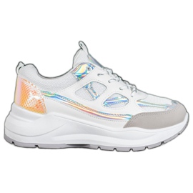 SHELOVET Zapatillas cómodas con malla blanco multicolor