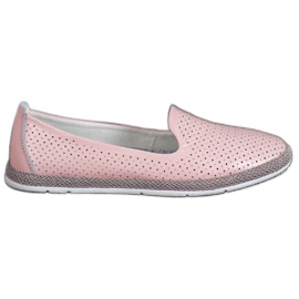 Filippo Señores de cuero calado rosa