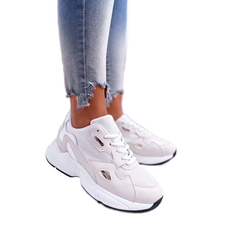 FRJ Zapatillas deportivas de mujer blancas y beige R-02 blanco marrón FRJ Zapatillas deportivas de mujer blancas y beige R-02 blanco marrón