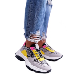 Zapatilla deportiva mujer gris serpiente BL169 multicolor